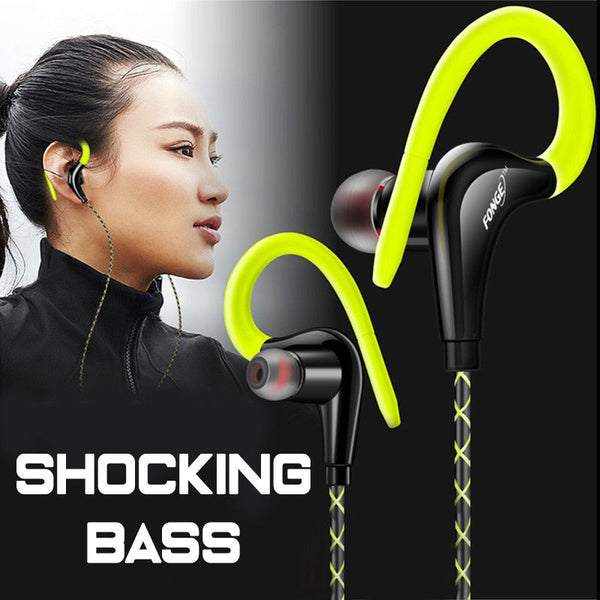 Fonge S500 Stereo Sports Earphones Subwoofer Earphones Waterproof Earphones IPX5 Free Hi-Fi Earphones with Microphone