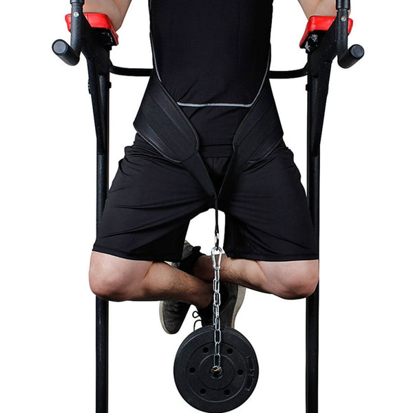 Super sell-Fitness Weight Belt Professional Gym Pull-Ups Barbell Weights With Dumbbell Weightlifting Belt Strength Pull Up Loa