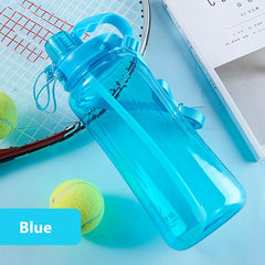 1.5L/2.0L Large Capacity Straw Water Bottles Outdoor Sports Camping Picnic Bicycle Kettle Gym Fitness Space Shaker Water Bottle