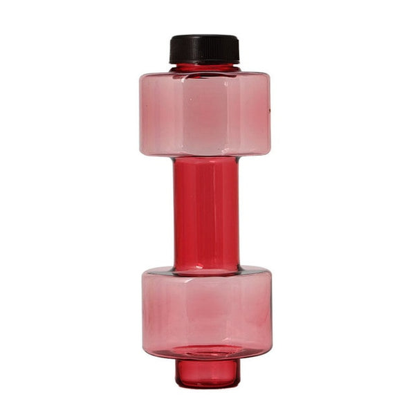 Dumbbell Plastic Bottle 550ML Sports Water Bottles Portable Leakproof Dumbbell Lose Weight Barbell Gym Fitness Equipment 6 Color