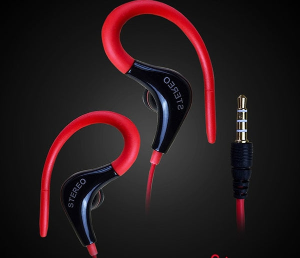 3.5 mm jack hanging ear type anti-shedding wire sports earphones headset super bass stereo earphones for huawei xiaomi samsung