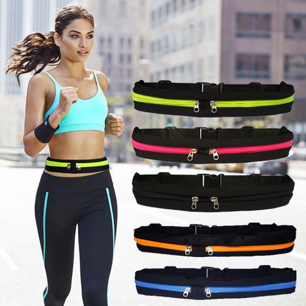 New Outdoor Running Waist Bag Waterproof Mobile Phone Holder Jogging Belt Belly Bag Women Gym Fitness Bag Lady Sport Accessories
