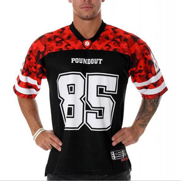 Mens Run Jogging Sports Cotton T-shirt Gym Fitness Bodybuilding Short sleeve Slim t shirt Male Workout Training Tee Tops Apparel