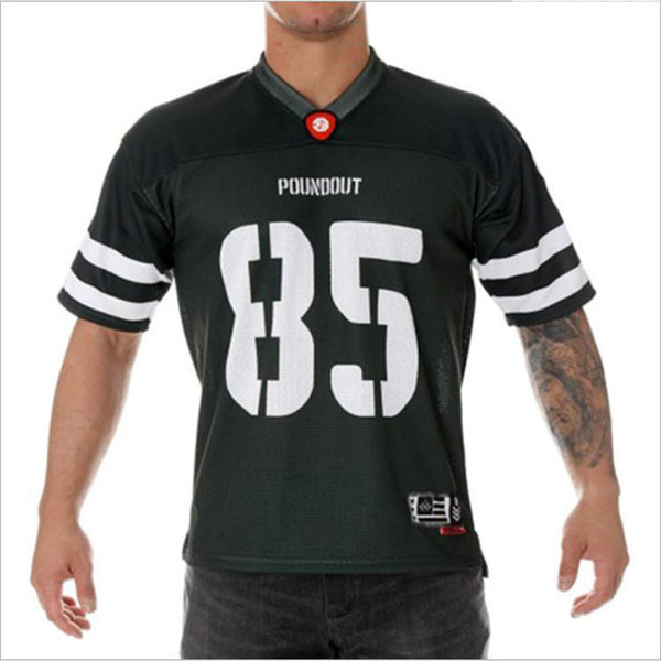 Mens Run Jogging Sports Cotton T-shirt Gym Fitness Bodybuilding Short sleeve Slim t shirt Male Workout Training Tee Tops Apparel