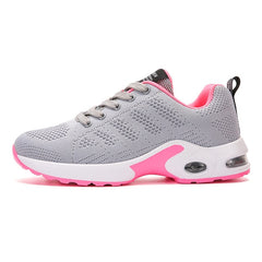 Brand Women Gym Shoes Air Cushion Sport Shoes Mesh Breathable Zapatos Tenis Mujer 2019 New Sneakers Purple Red Black Tennis Shoe