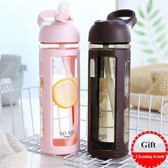 650ML Water bottle drink bottles For Tour Clambing Protein Shaker bottles Portable Leak-Proof Yoga Gym Fitness Drinking Bottle