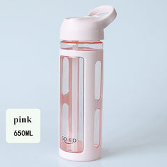 650ML Water bottle drink bottles For Tour Clambing Protein Shaker bottles Portable Leak-Proof Yoga Gym Fitness Drinking Bottle