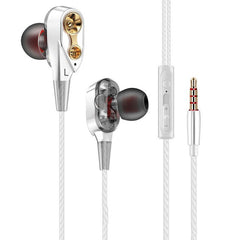 New Arrival QKZ CK8 Universal Dual Moving Coil Sports In-ear HiFi Sound Earphones with Mic