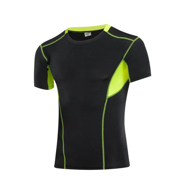 Print Men Athletic Apparel Sport T-Shirt Quick Dry Fitness Running Gym Short Sleeve Tops Tees