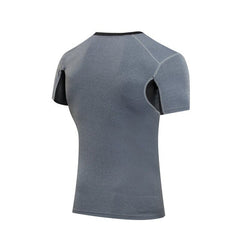 Print Men Athletic Apparel Sport T-Shirt Quick Dry Fitness Running Gym Short Sleeve Tops Tees
