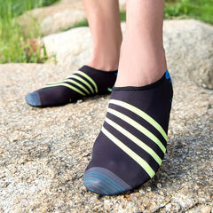 Outdoor Beach Swim Upstream Shoes Beach Pool Gym Aqua Water Socks Men Woman Unisex Barefoot Skin Sock Striped Shoes