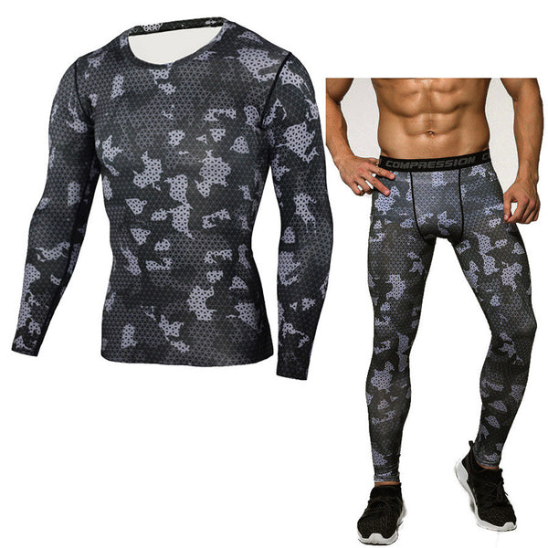 Men's Racing Sports Stretch Apparel Gym Muscle Men's Set Training Jogging MMA Clothing Tops & Tees Men's Sports T-shirt