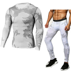 Men's Racing Sports Stretch Apparel Gym Muscle Men's Set Training Jogging MMA Clothing Tops & Tees Men's Sports T-shirt