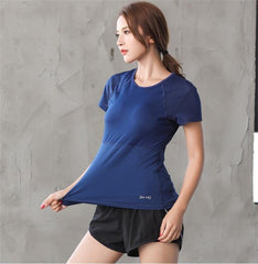 CKAHSBI New Mesh Yoga Shirts Tops Sports Apparel Fitness Gym Athletic Sport t Shirt Women Clothing Workout Female Running Shirts