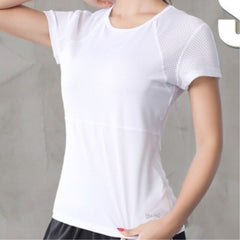 CKAHSBI New Mesh Yoga Shirts Tops Sports Apparel Fitness Gym Athletic Sport t Shirt Women Clothing Workout Female Running Shirts