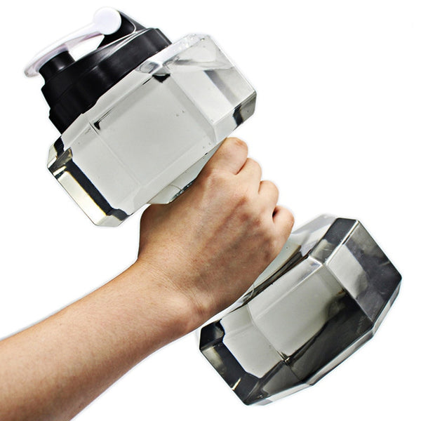 2.2L Large Capacity Dumbbell Water Bottle For Gym Fitness Sports Outdoor Leak-proof Dumbbells Shaped Water Bottle BPA Free