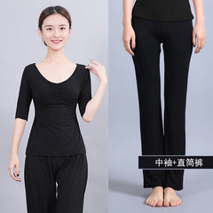 Women Running Jogging Gym Workout Clothing Fitness Training Yoga Sport T-shirt + Pants Suit Dance Racing Apparel Yoga