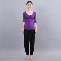 Women Running Jogging Gym Workout Clothing Fitness Training Yoga Sport T-shirt + Pants Suit Dance Racing Apparel Yoga