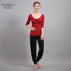 Women Running Jogging Gym Workout Clothing Fitness Training Yoga Sport T-shirt + Pants Suit Dance Racing Apparel Yoga