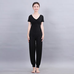 Women Running Jogging Gym Workout Clothing Fitness Training Yoga Sport T-shirt + Pants Suit Dance Racing Apparel Yoga