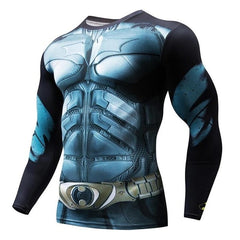 3D Marvel T-shirt Long Sleeve Sport Shirt Men Quick Dry Men's Running T-shirts Gym Apparel Fitness Top Rashgard Male Jersey 2019
