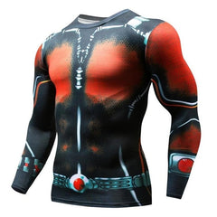 3D Marvel T-shirt Long Sleeve Sport Shirt Men Quick Dry Men's Running T-shirts Gym Apparel Fitness Top Rashgard Male Jersey 2019