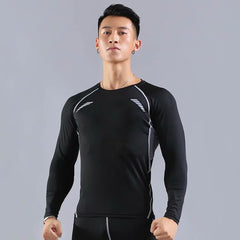 Men's Gym Fitness Apparel Sportswear Quick-drying Men's Running Compression Suits Tight Fitness Sports Suit Jogging Men Outdoor