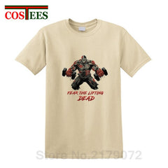 The Walking Dead beast T-shirt Fear the Lifting Dead T shirt men Stylish Train designer brand Apparel GYM fashion Summer Clothes