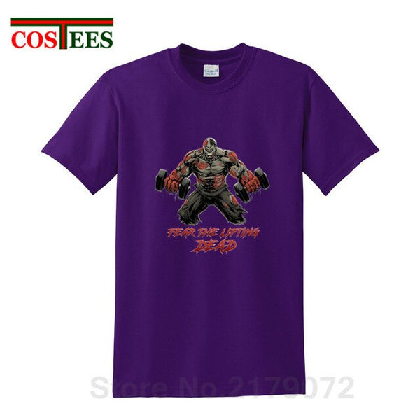 The Walking Dead beast T-shirt Fear the Lifting Dead T shirt men Stylish Train designer brand Apparel GYM fashion Summer Clothes