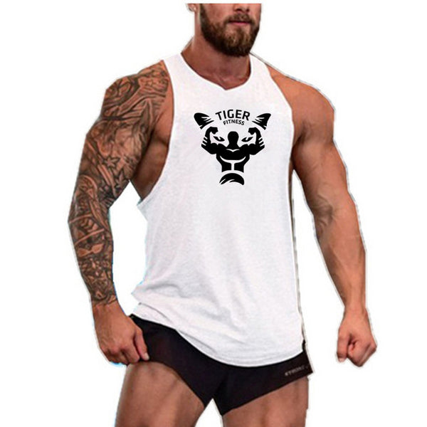 New Bodybuilding Stringer Vest Men's Fitness Apparel Gym Shirt Brand Muscle Vest Workout Cotton Regatas Masculino