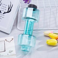 Dumbbell Plastic Bottle 550ML Sports Water Bottles Portable Leakproof Dumbbell Lose Weight Barbell Gym Fitness Equipment 6 Color