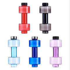 Dumbbells Shaped Plastic 550ml Capacity Gym Sports Water Bottle Outdoor Fitness Bicycle Bike Camping Training