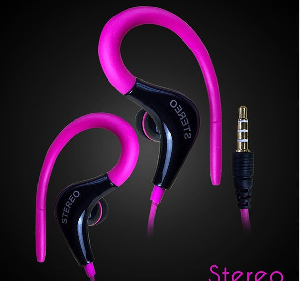 3.5 mm jack hanging ear type anti-shedding wire sports earphones headset super bass stereo earphones for huawei xiaomi samsung