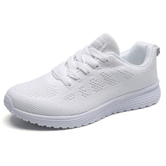 Tenis Feminino Fashion Lace-Up White Sport Shoes For Women Sneakers Light Round Cross Straps Flat Tennis Woman Shoes Outdoor Gym