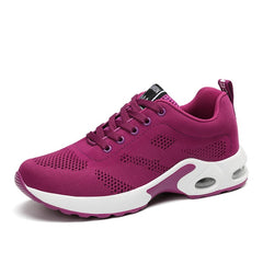 Brand Women Gym Shoes Air Cushion Sport Shoes Mesh Breathable Zapatos Tenis Mujer 2019 New Sneakers Purple Red Black Tennis Shoe