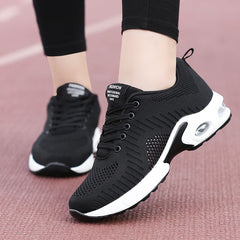 Brand Women Gym Shoes Air Cushion Sport Shoes Mesh Breathable Zapatos Tenis Mujer 2019 New Sneakers Purple Red Black Tennis Shoe