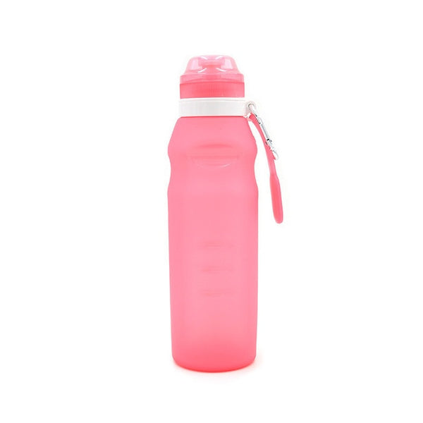 Food Level Silica Gel Solid Cup Foldable Travel Outdoors Plastic Water Bottle Action Cup 400ml Gift Water Drink My Gym Bottle