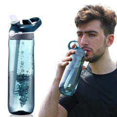 Bodybuilding Outdoor Sport Kettle Straw Seal Cup Thermos Bottle Drinks Sports Water Bottle Cycling Hiking Bicycle Bike Gym Sport