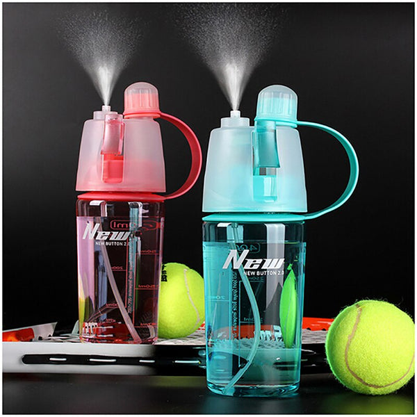 Kitchen Dining Bar Creative Water Bottle Sport Spray Bottle Moisturizing Cycling Sports Gym Drinking Bottles 600ML/400ML