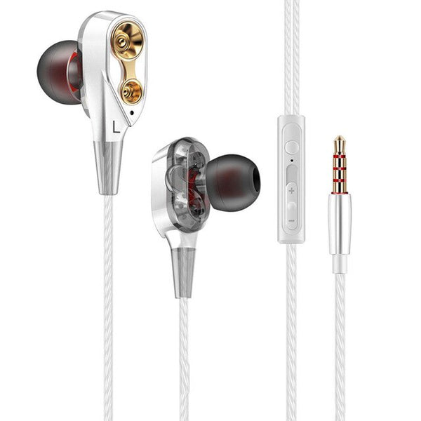 New Arrival QKZ CK8 Universal Dual Moving Coil Sports In-ear HiFi Sound Earphones with Mic