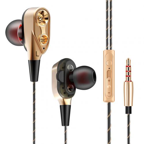 New Arrival QKZ CK8 Universal Dual Moving Coil Sports In-ear HiFi Sound Earphones with Mic
