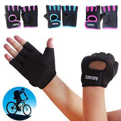 1 Pair Cycling Half Finger Gloves Men Women Sport Gym Workout Exercise Fitness Gloves Weight Lifting Outdoor Riding Accessories