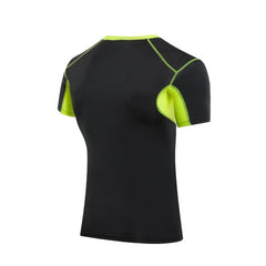 Print Men Athletic Apparel Sport T-Shirt Quick Dry Fitness Running Gym Short Sleeve Tops Tees