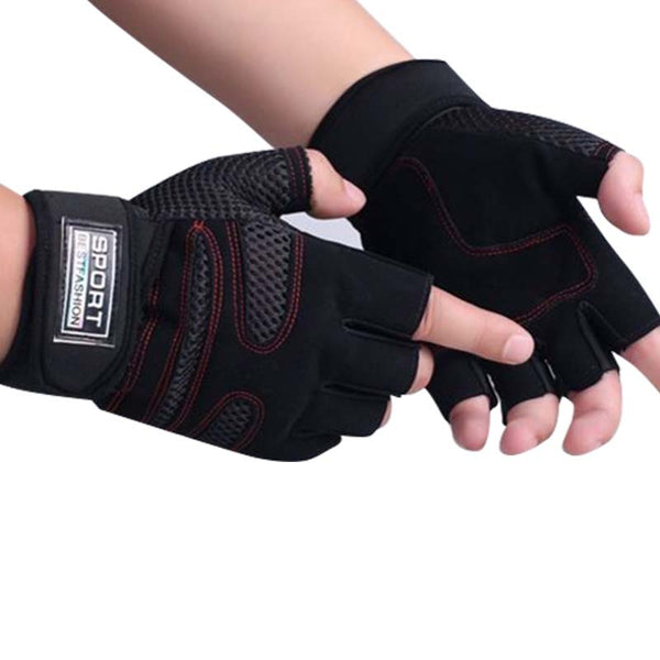 Sports Exercise Crossfit Gym Training Fitness Accessories A34 Weight Lifting Gym Gloves Wrist Wrap Leather