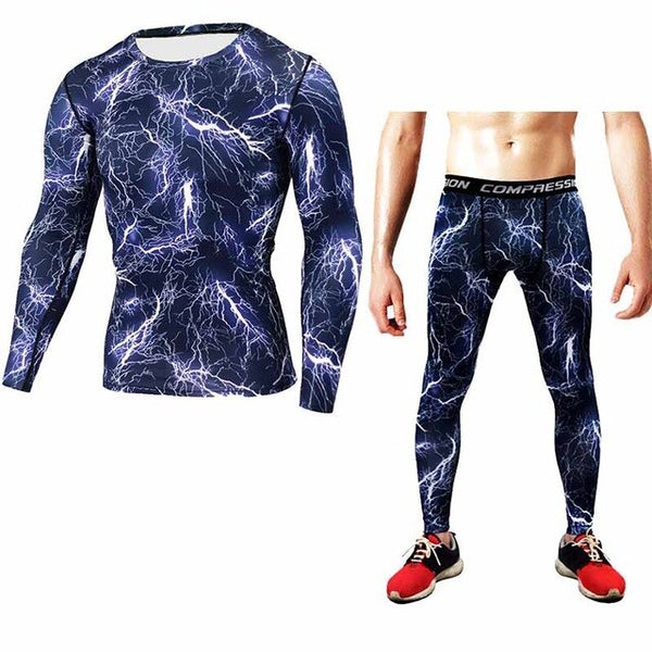 Men's Racing Sports Stretch Apparel Gym Muscle Men's Set Training Jogging MMA Clothing Tops & Tees Men's Sports T-shirt