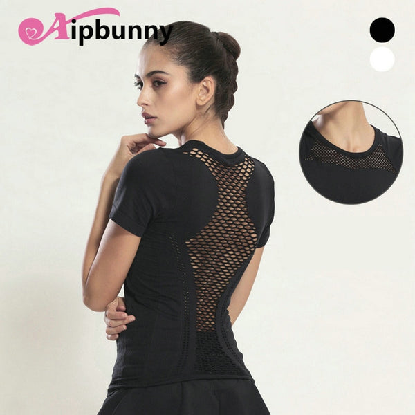 New Lulu Mesh Yoga shirts Tops Sports Apparel Fitness Tanks Sport t shirt woman Gym Athletic Workout Running Clothes For Women