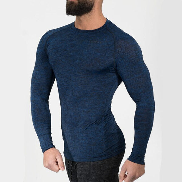 Men Compression Quick dry Long sleeve T-shirt Man Gym Fitness Training t shirt Male Jogging Run Sports Tight Tees Tops Apparel