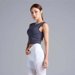 Yoga Tops Women Sexy Gym Sportswear Vest Fitness Tight Woman Clothing Sleeveless Running Shirt Quick Dry White Yoga Clothing