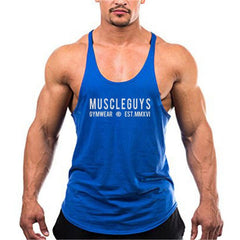 Muscle guys apparel bodybuilding tank tops fitness tank mens gyms clothes vest cotton sleeveless shirt regatas masculino