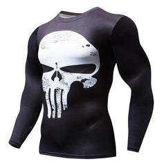 3D Marvel T-shirt Long Sleeve Sport Shirt Men Quick Dry Men's Running T-shirts Gym Apparel Fitness Top Rashgard Male Jersey 2019
